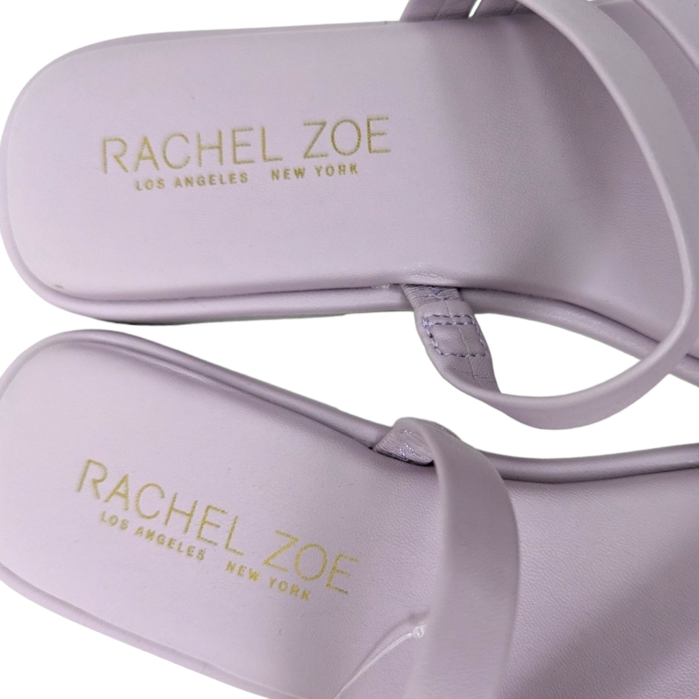 Rachel Zoe Flat Slip On Sandals NEW Womens Lavender Purple Cushioned Comfort - Picture 5 of 8